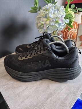 Hoka Men's All-Black Athletic Running Shoes. Size 13